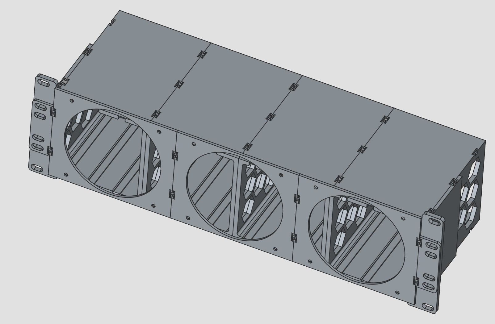 3HE 12x HDD Rack shelf with Fans