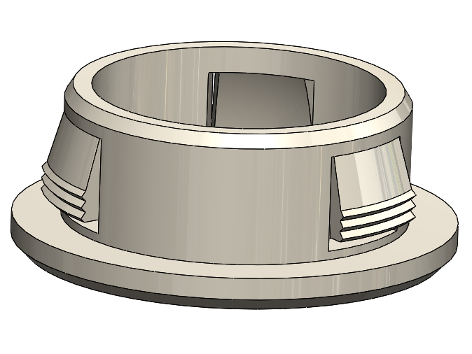 Snap-fit end cap with retention tabs