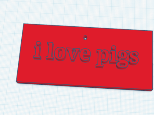 v2 i love pigs sign