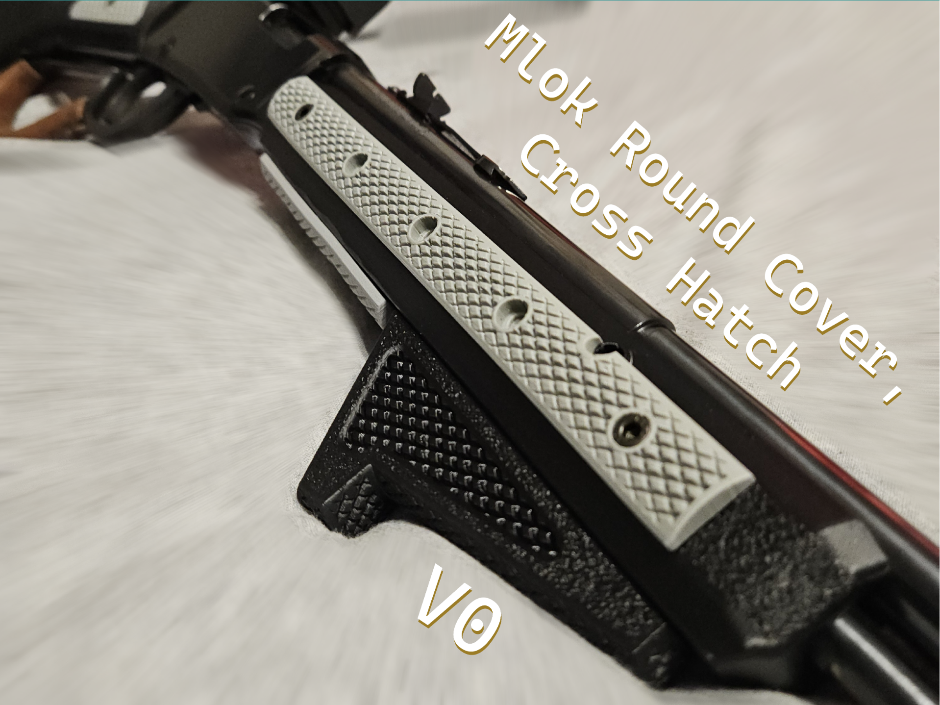 Mlok Round Cover, Cross Hatch