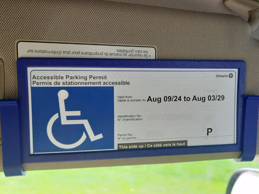 Sun visor document holder / frame (parking permit)