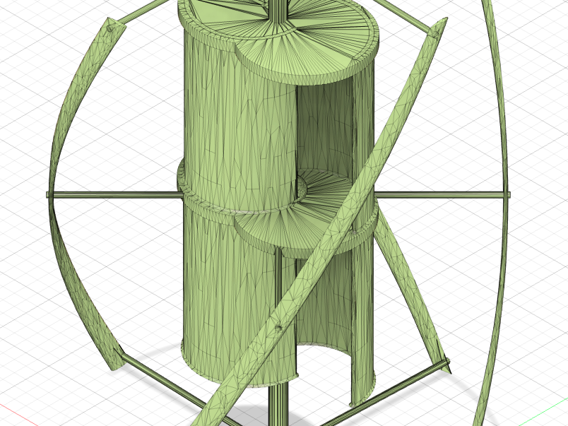 Hybrid vertical wind turbine