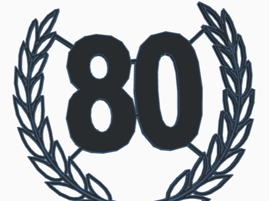 80 Cake Topper