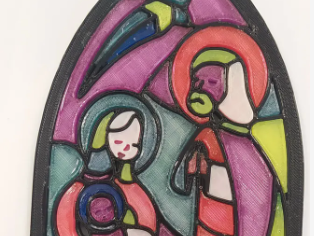 Nativity Stained Glass "Picasso style"