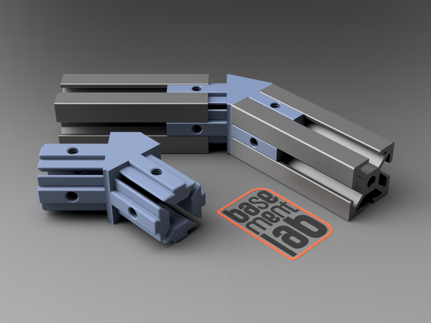 2020 45 Connector 2Way Corner Bracket M4 Thread