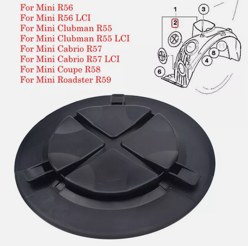 Headlight Cover Wheel House Fender Cover MINI R56