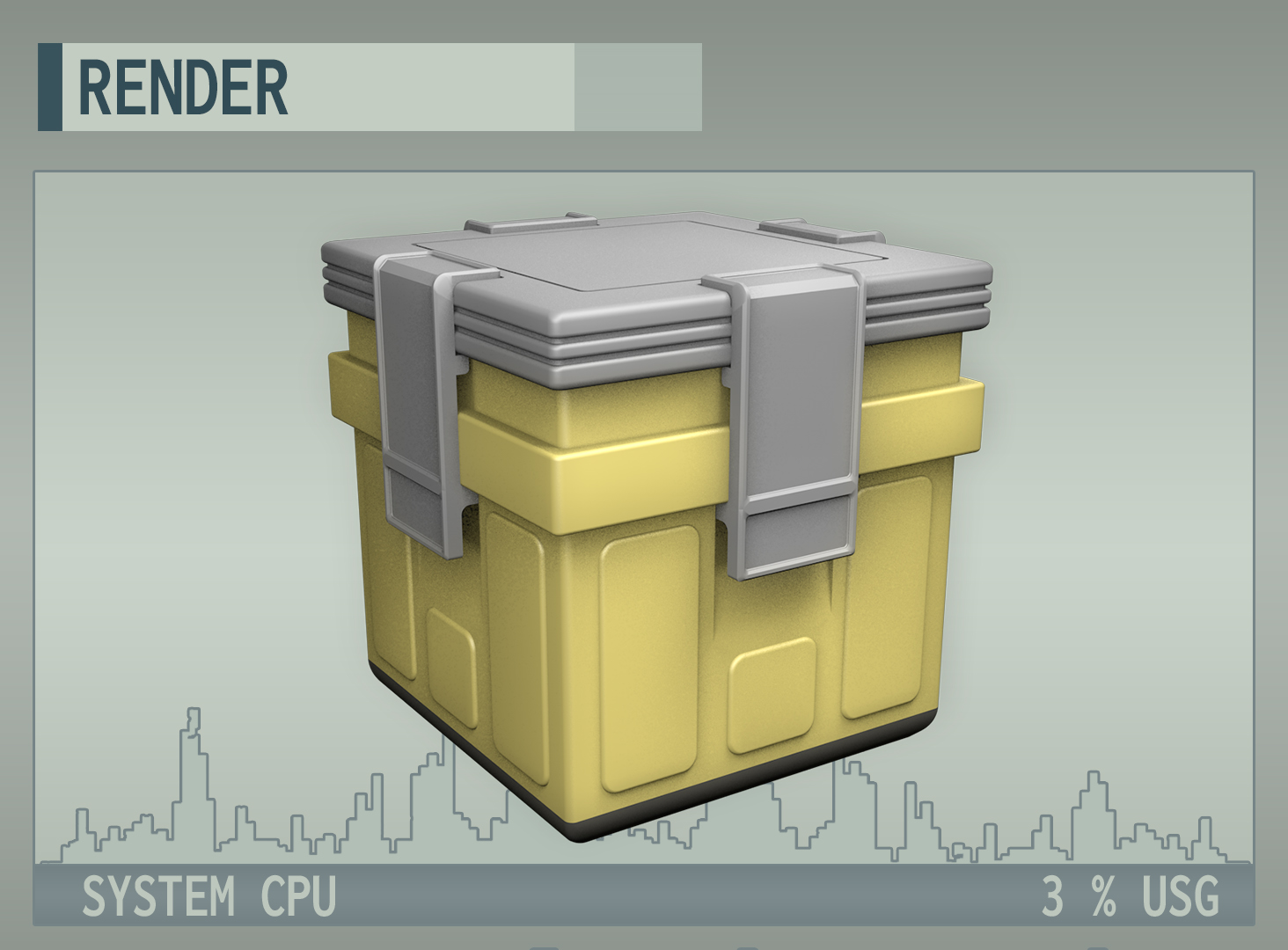 Starfield yellow storage box / container