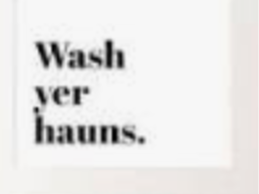 Scottish hand wash sign