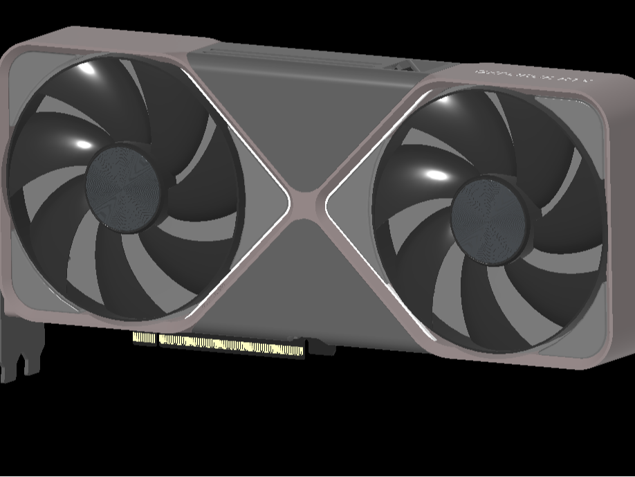 【RTX5090】Nvidia RTX5090 显卡1:1模型摆件 风扇可转动