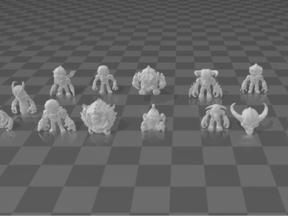 Doom Monsters Toy Statues Pack