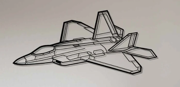 F-22 Raptor Wall Art Silhouette