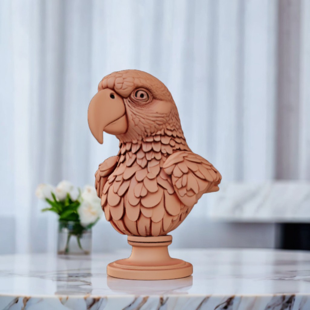 Parrot Statue (Carved style)