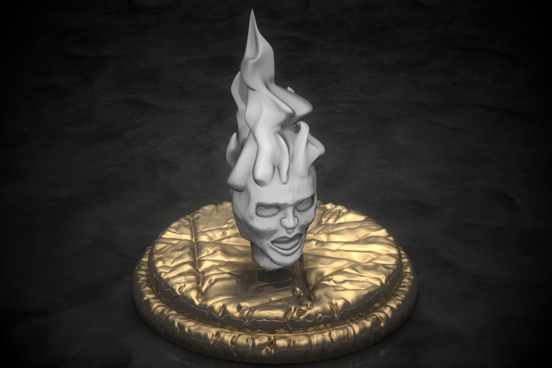 Dark souls - Wisp enemy / flaming head miniature