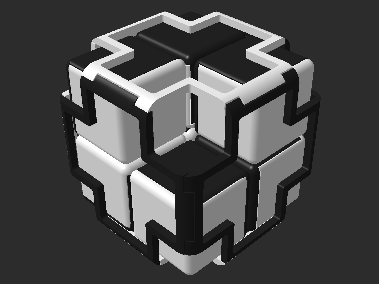 Minus Cube 3D puzzle / Минус-кубик