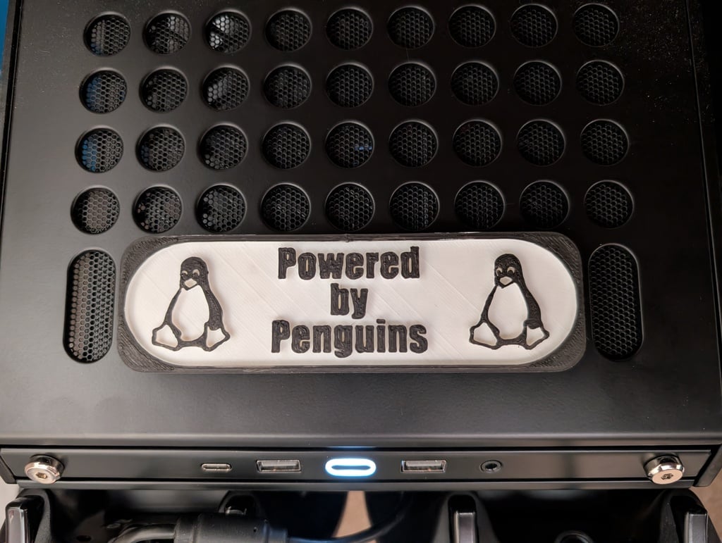 Qube 500 Powered By Penguins Sign