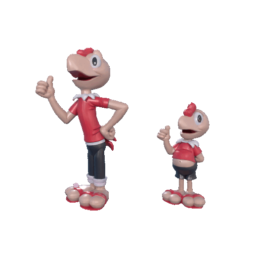 Condorito y Coné comic chileno figuras 3d