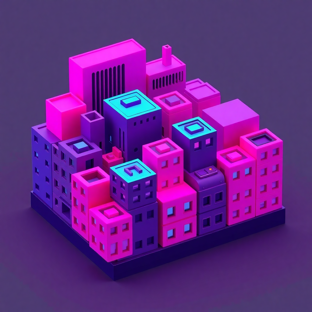 Synthwave Cityscape Fragment