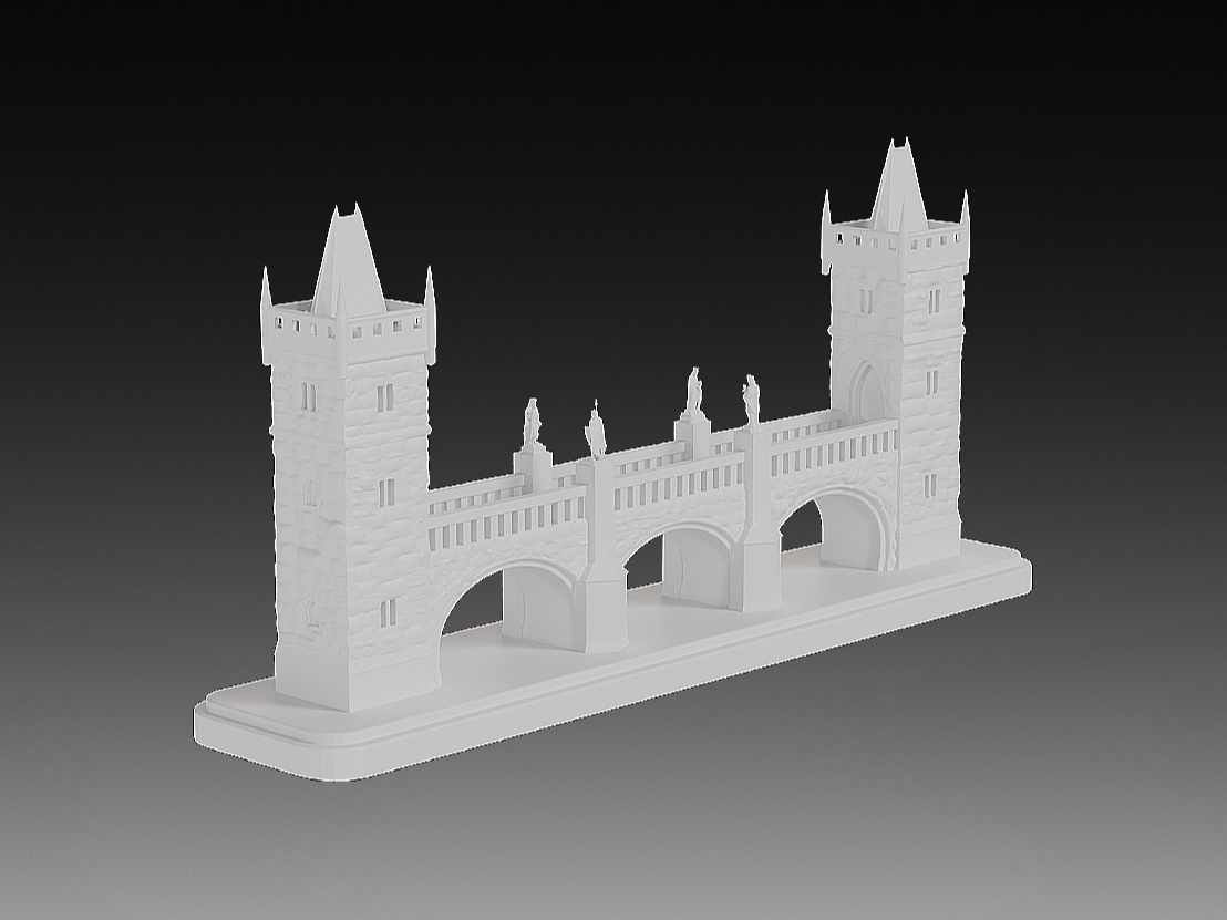 Stylized Charles Bridge from Prague
