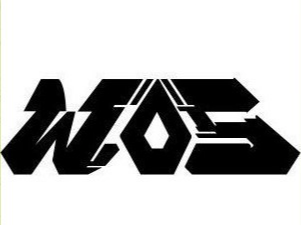 Logo Wos para chop de cerveza, trap rock Argentina