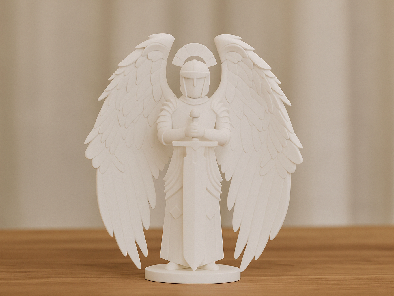 Warrior Angel – Minimalist 3D Printable Heroic