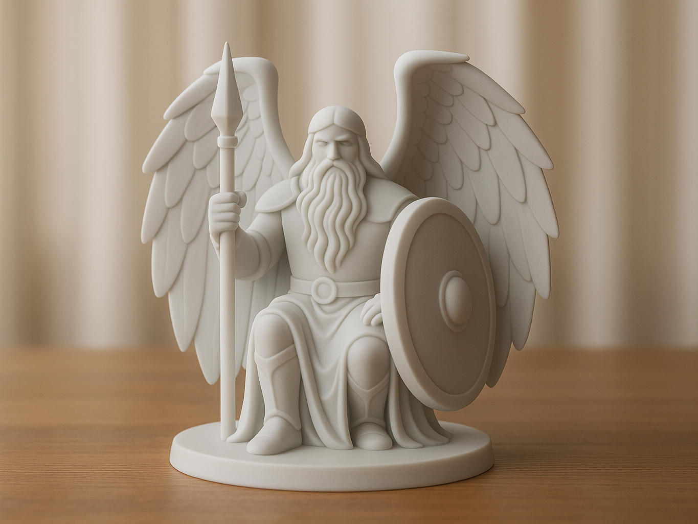 Old Angel Minimalist Elder Angel Printable Statue
