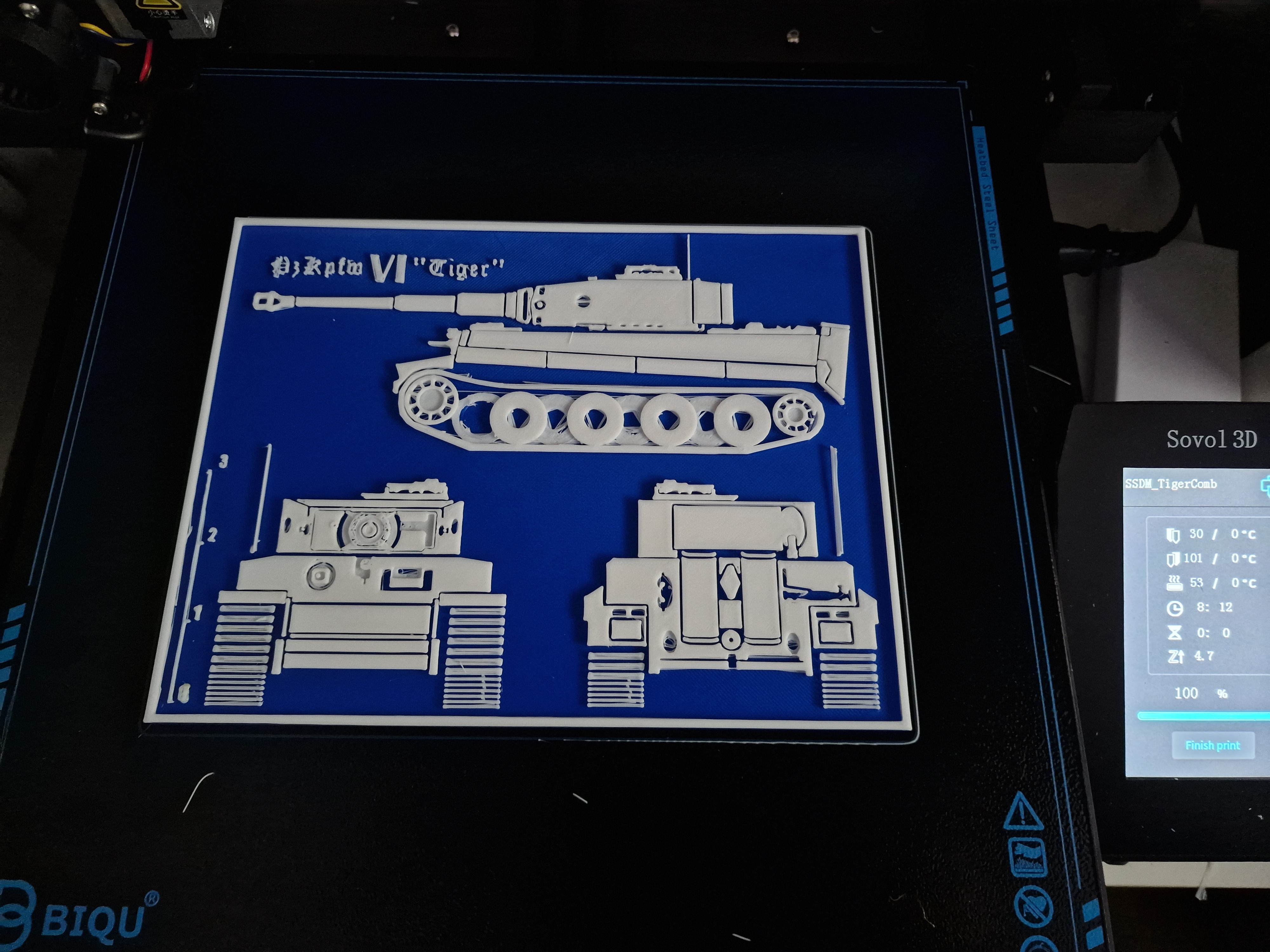 PzKpfw VI Tiger Panzer Tank 3D printable Blueprint