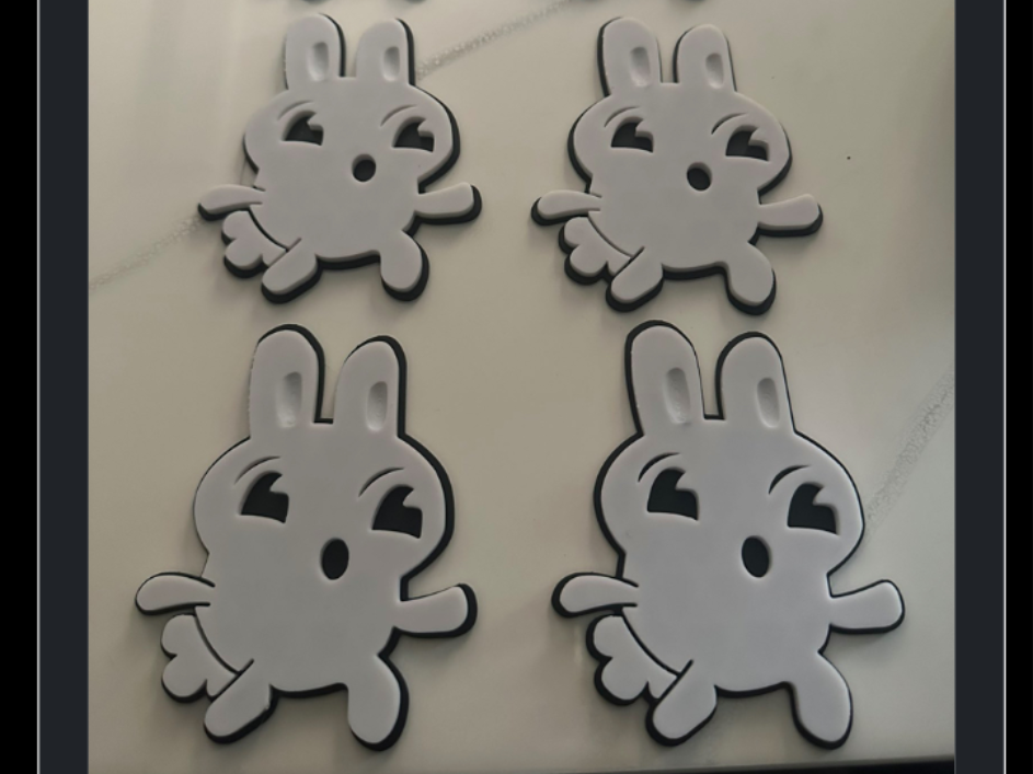 Buck the Bunny Wall Art & Keychain