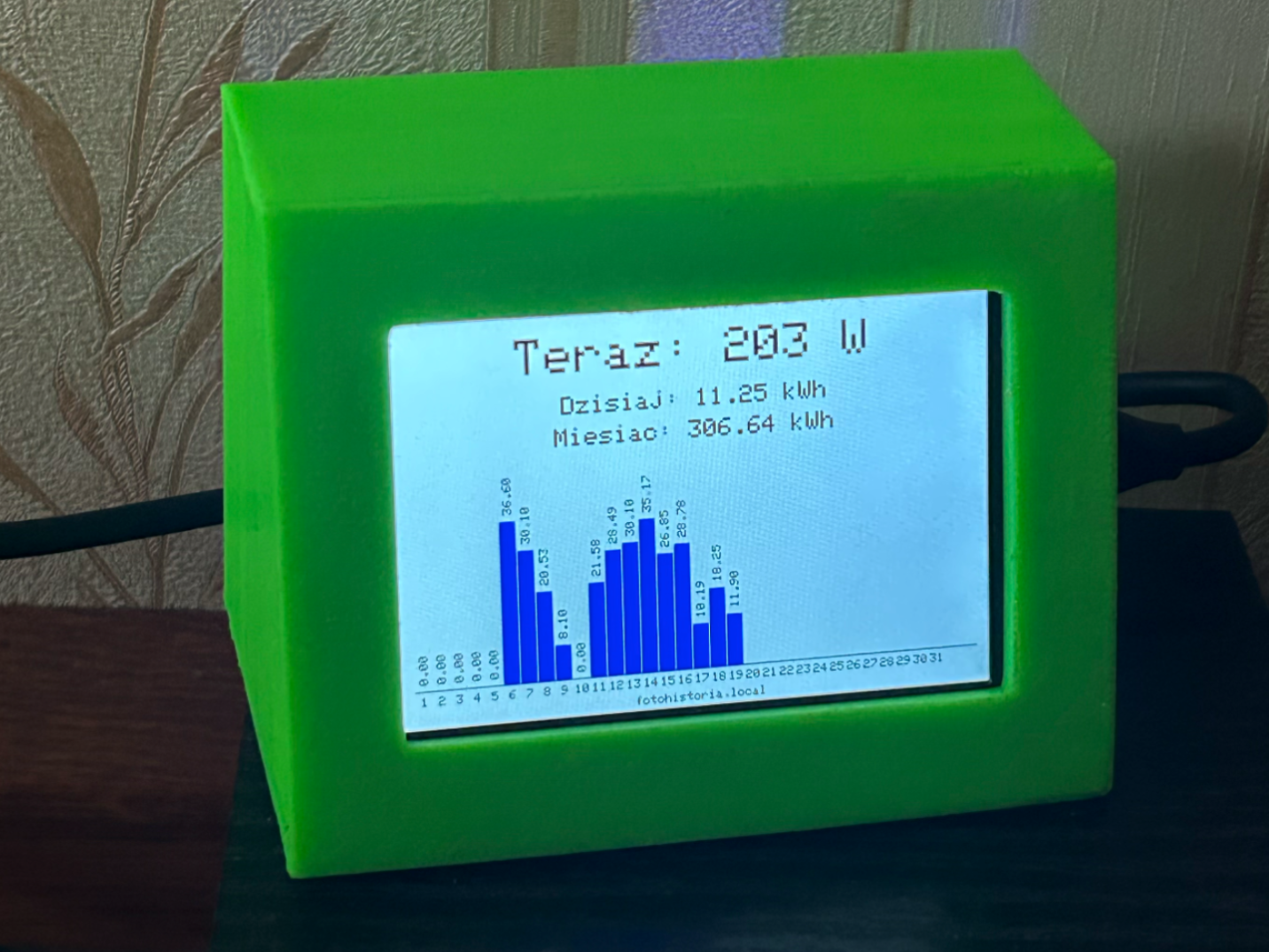 ESP32 + TFT 3.5" screen solar PV monitor