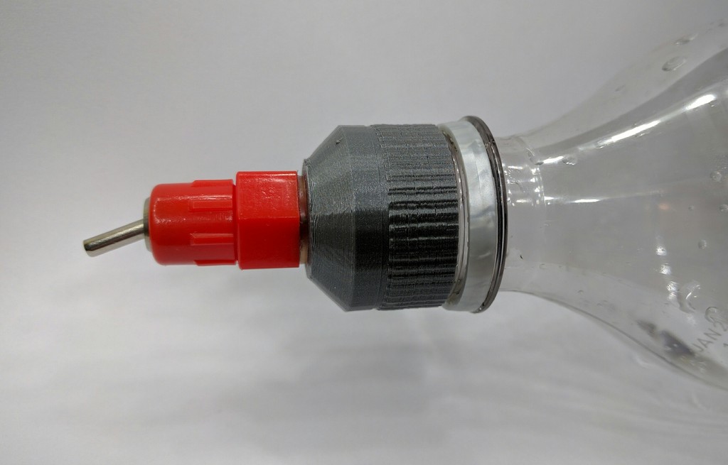Chicken Watering Nipple ADAPTER to PET soda bottle
