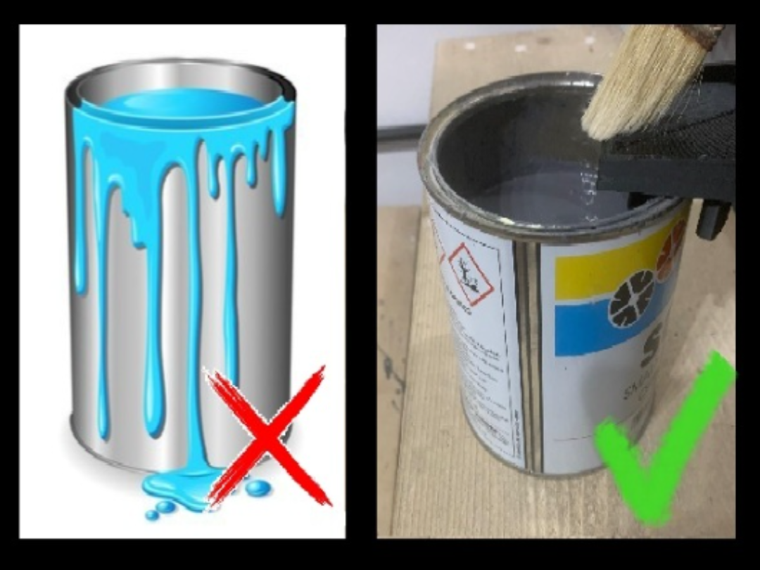 Antigoccia per barattoli pittura