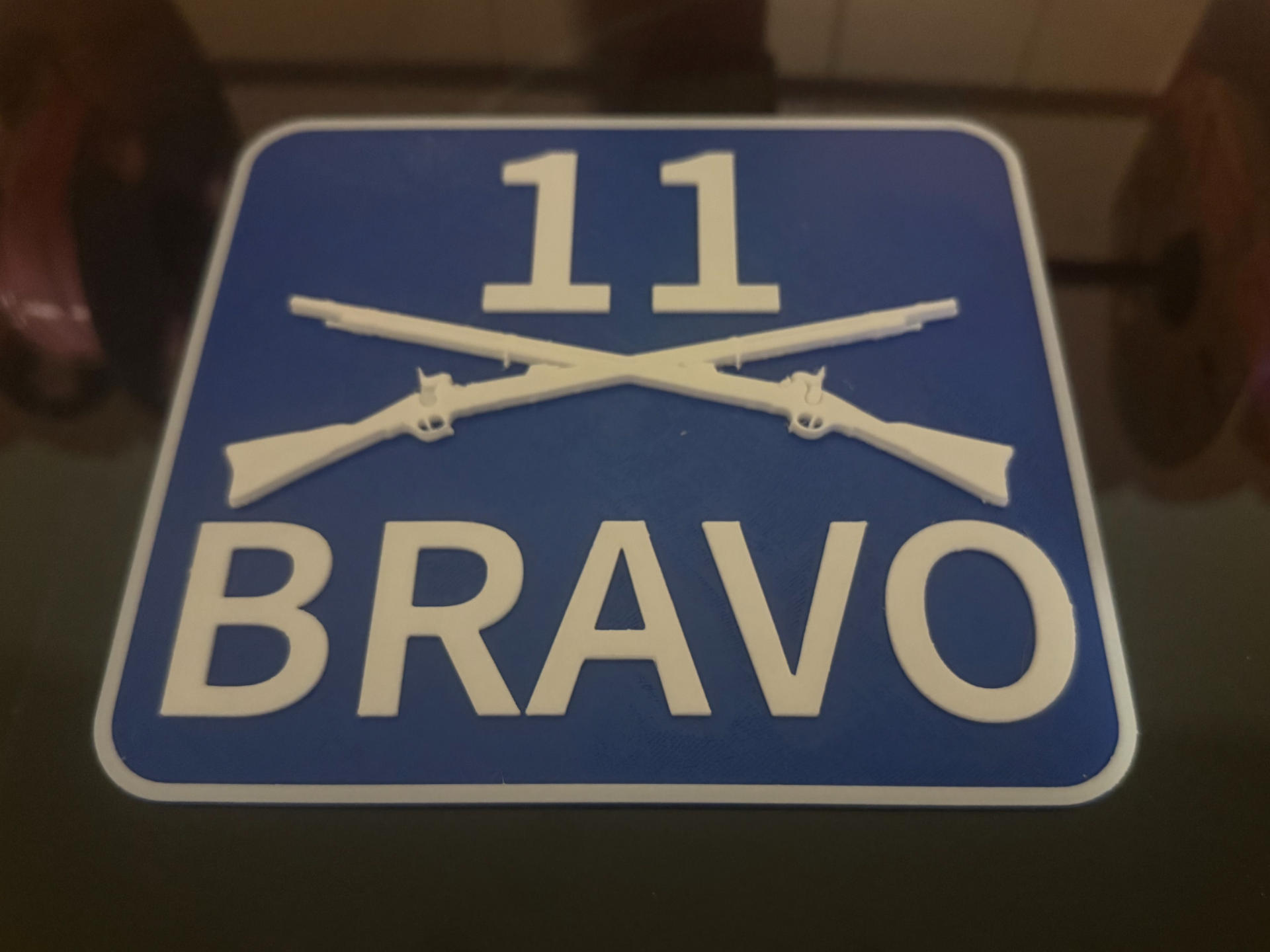 11 Bravo cross rifle Infantry Wall Art