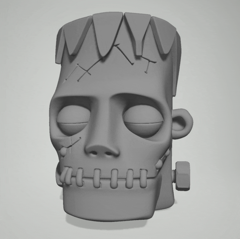 Frankenstein Monster Head Halloween STL