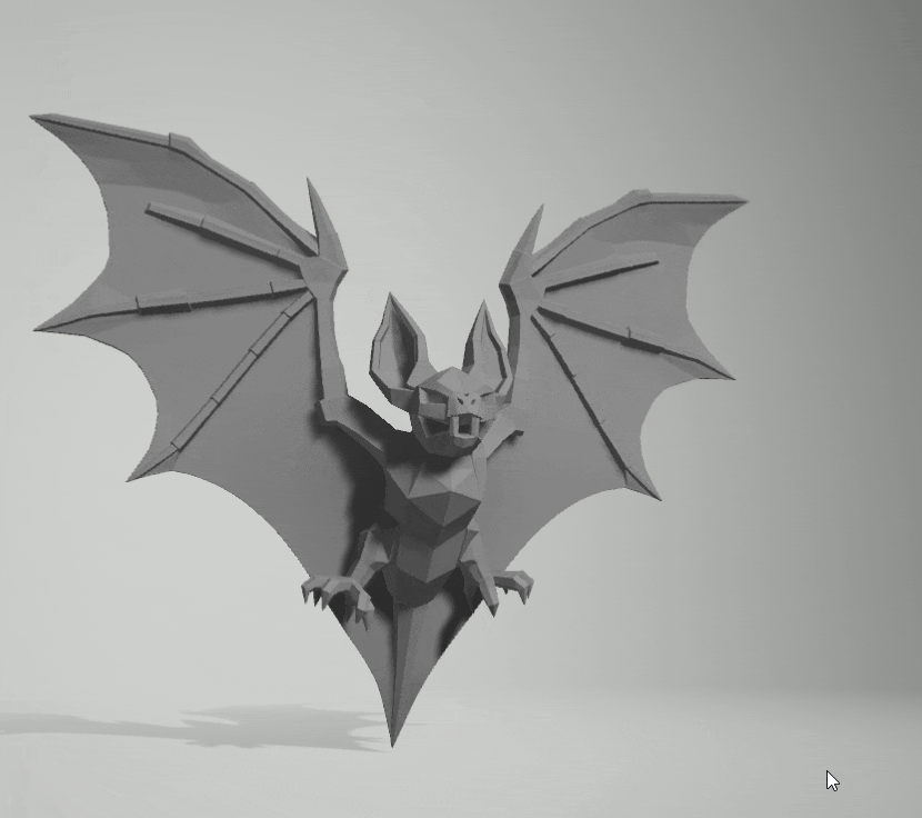 Flying Halloween Bat Decoration STL Print