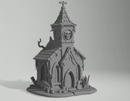 Gothic Haunted Church – Halloween 3D Print