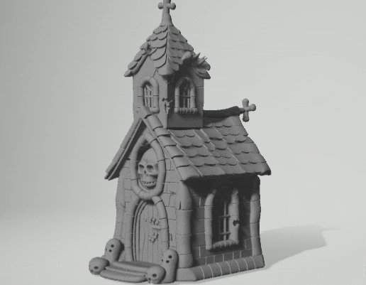 Haunted Halloween Church – Spooky 3D Print