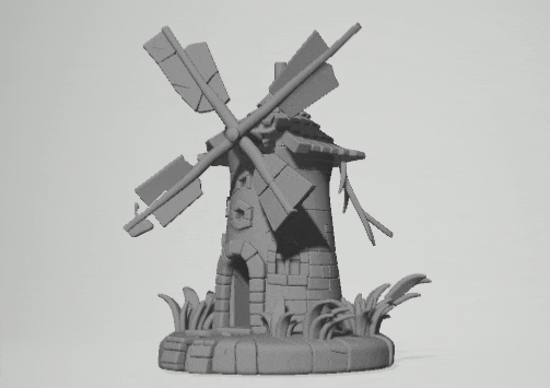 Spooky Haunted Windmill – Halloween 3D Model