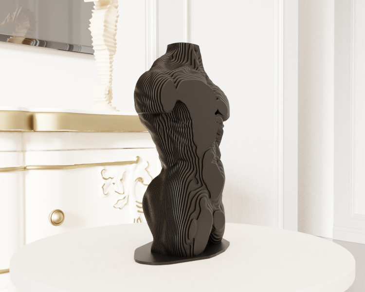 Naked Muscular Man - Sliced