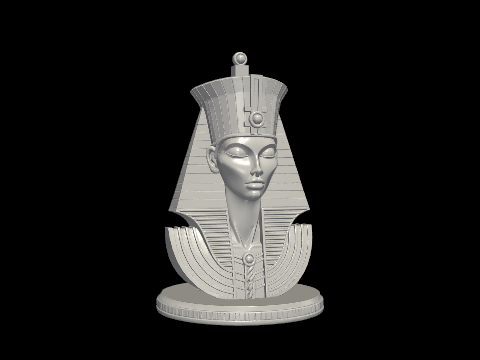 Egyptian Queen/Pharaoh Bust 3D Model