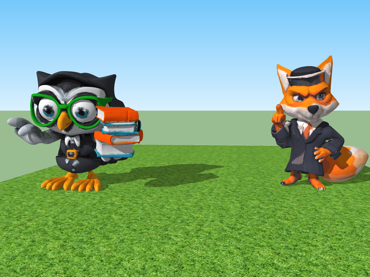 mascotes dos cursos Urcamp - Bagé RS Brasil
