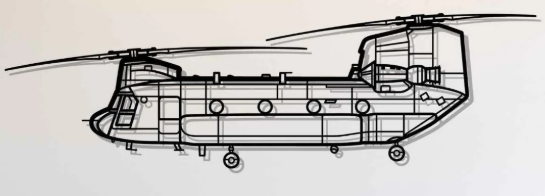 Chinook CH-47 Helicopter Wall Art