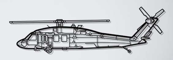 UH-60 Black Hawk Helicopter Wall Art