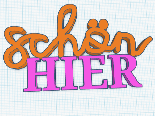 schön HIER - Schriftzug