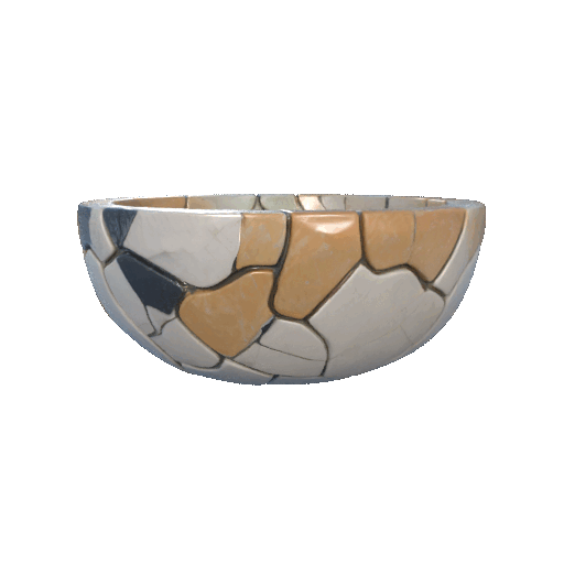 Simple Stone Bowl Holder 3D Render