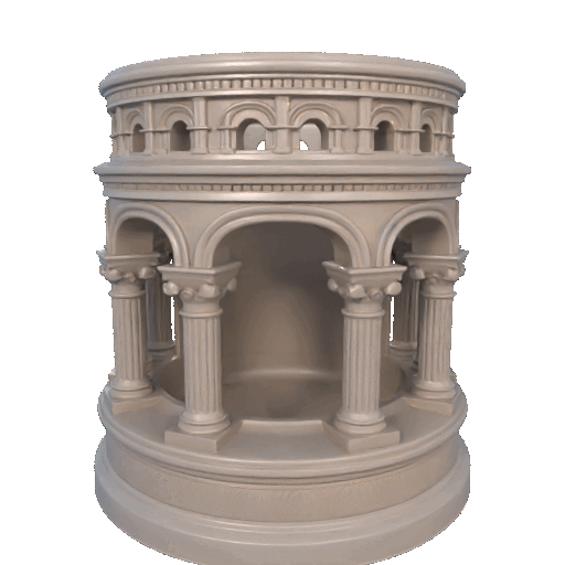 Colosseum Inspired Roman Marble Holder Design