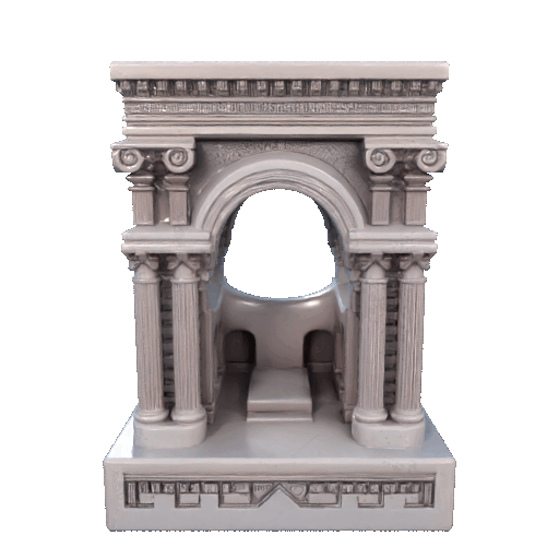 Roman Arched Marble Holder Classical Stonework