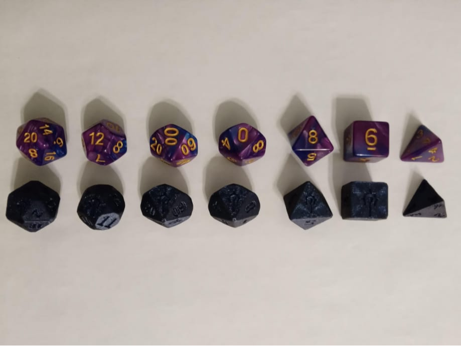 Full dice set with cleric design
