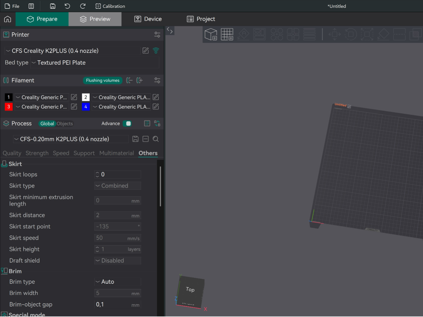 Creality K2plus Orca slicer configuration file