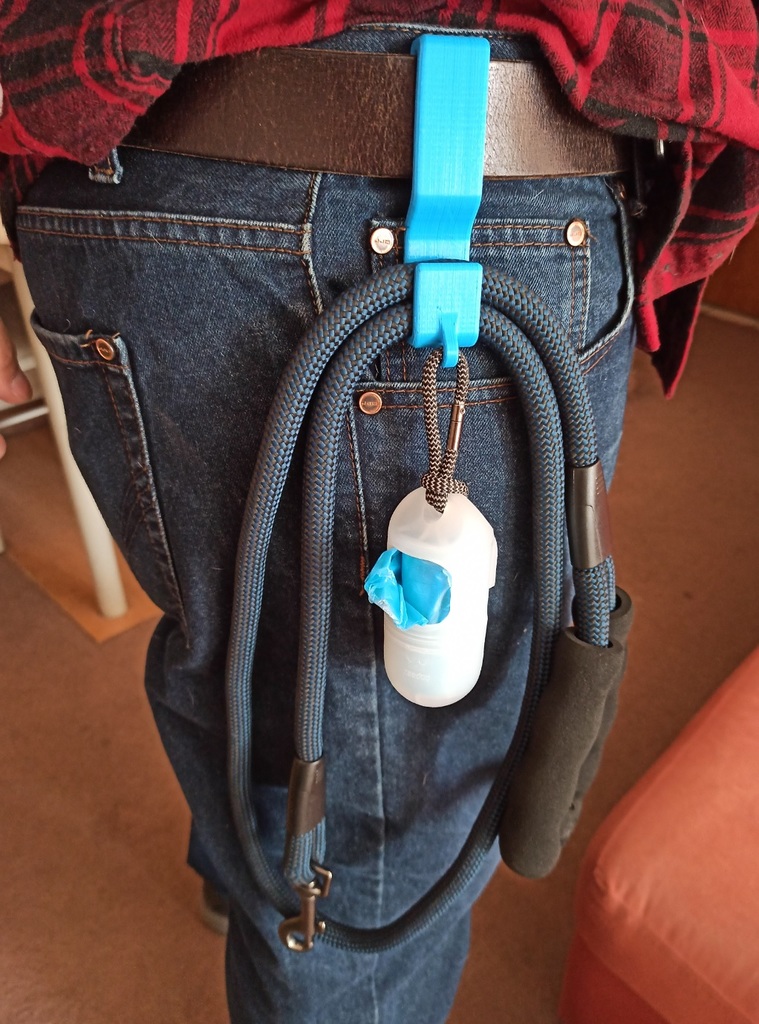 Poop bag and leash Belt Holder