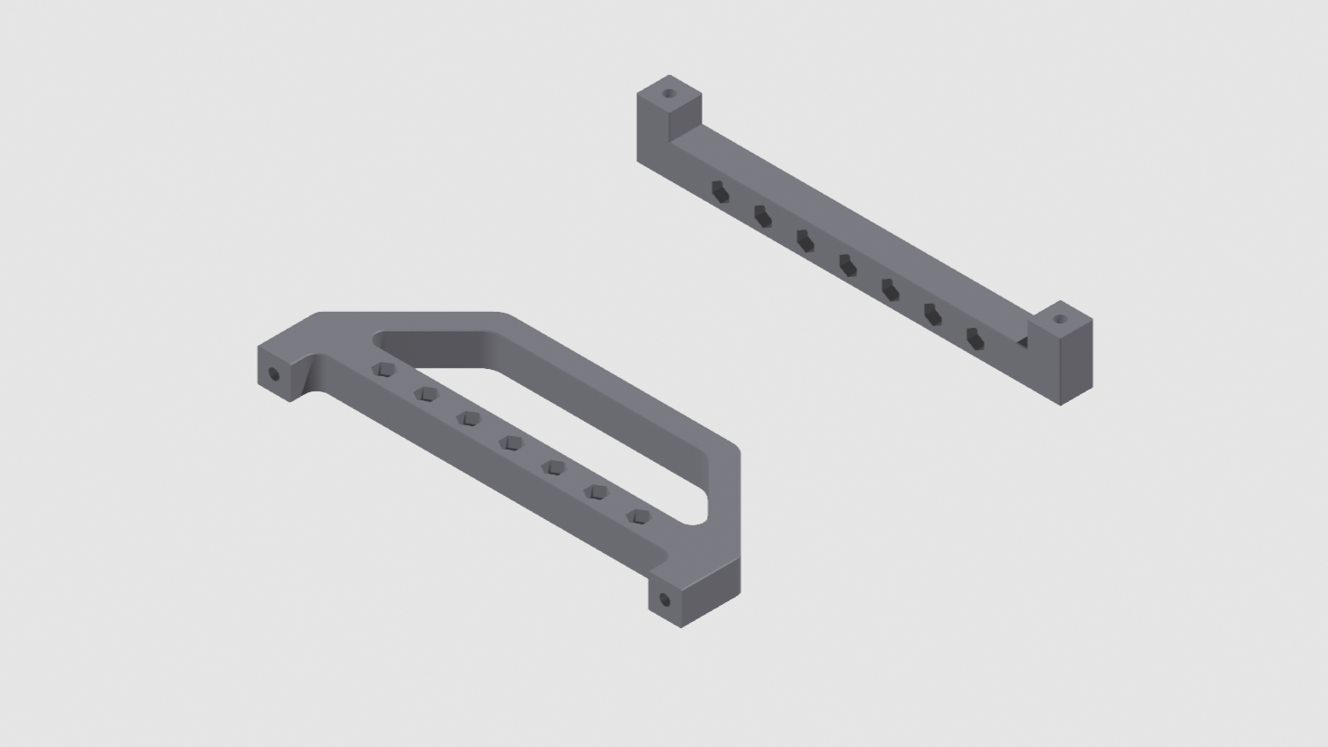 3D printable rack - Handles and Footer