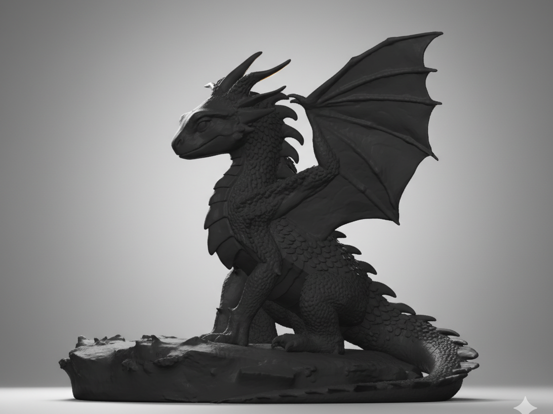 Dragon on Rock